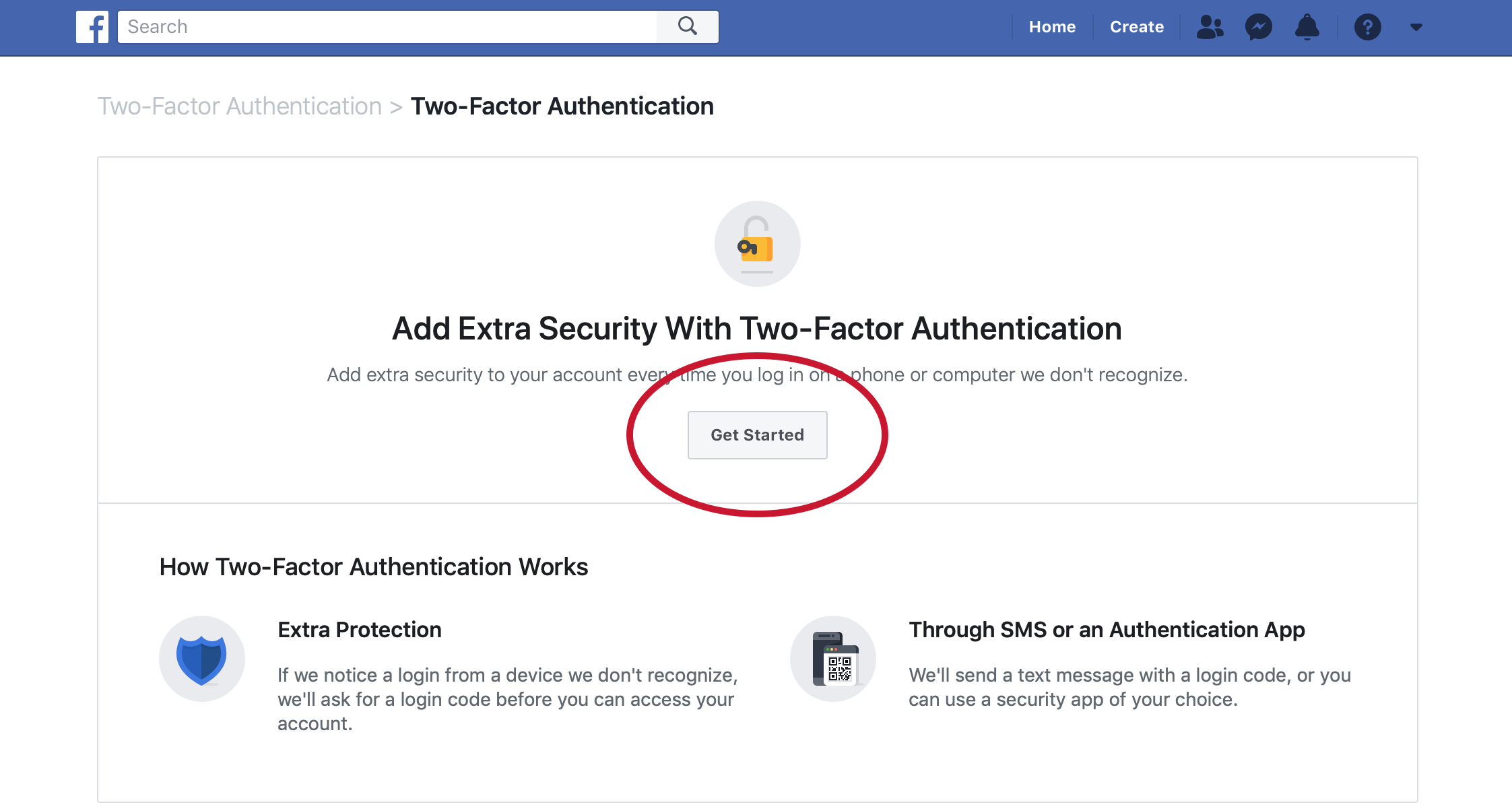 How To Enable Facebook Two Factor Authentication with an